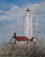 New Dungeness Light - Acrylics Paintings - By Deborah Boak, Realism Painting Artist