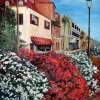 Flowers On Main Street - Acrylic On Canvas Paintings - By Deborah Boak, Realism Painting Artist