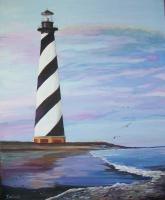 Cape Hatteras Light - Acrylic On Board Paintings - By Deborah Boak, Realism Painting Artist