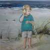 Listening To The Ocean - Acrylic On Board Paintings - By Deborah Boak, Realism Painting Artist
