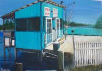 Joes Shrimp Shack - Acrylic On Board Paintings - By Deborah Boak, Realism Painting Artist