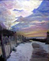 Sunset At Dauphin Island - Acrylic On Board Paintings - By Deborah Boak, Realism Painting Artist