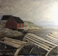 Landscapes  Seascapes - Lobster Traps - Acrylic On Board