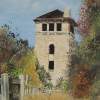 Fall At The Water Tower - Acrylic On Board Paintings - By Deborah Boak, Realism Painting Artist