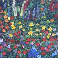 Floral Explosion - Acrylic On Canvas Paintings - By Deborah Boak, Realism Painting Artist