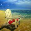 Chair In The Surf - Acrylic On Canvas Paintings - By Deborah Boak, Realism Painting Artist