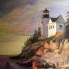 Bass Harbour Lighthouse - Acrylic On Canvas Paintings - By Deborah Boak, Original Paintings Painting Artist