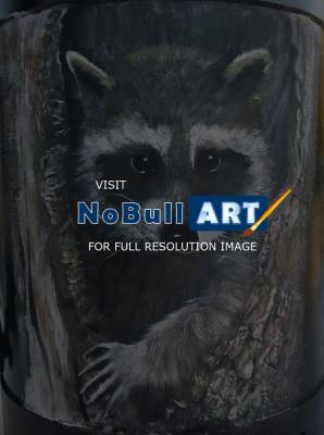 Animals - Rocky Raccoon - Acrylic On Steel Wclearcoat