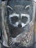 Animals - Rocky Raccoon - Acrylic On Steel Wclearcoat