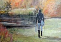 Sunrise Fly Fishing - Acrylic On Board Paintings - By Deborah Boak, Realism Painting Artist