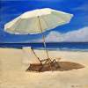 The Umbrella - Acrylic On Canvas Paintings - By Deborah Boak, Realism Painting Artist