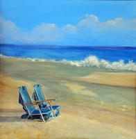 Landscapes  Seascapes - Two Chairs - Acrylic On Board