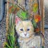 Big Cat - Acrylic On Driftwood Paintings - By Deborah Boak, Realism Painting Artist