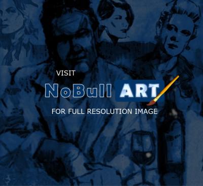 Hogan Art - Blue Man - Charchoalphototshop