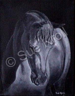 Horses - Moonlit - Acrylic