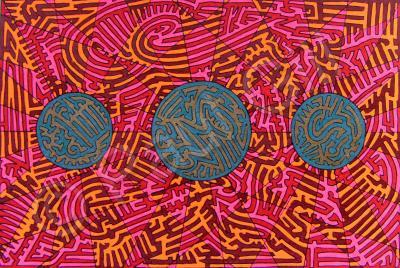 Phosphene - Microdot - Freehand Coloured Pens On Cart