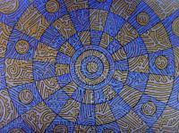 Battys Print - Freehand Coloured Pens On Cart Drawings - By Paul Gill, Abstract Drawing Artist