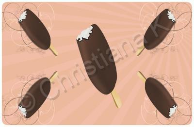 Illustration - Chocolate Ice Cream - Illustration