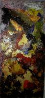 Somewhere Else 1 - 23K Gold And Silver Oil Painti Mixed Media - By Robert Nutting, Abstract With 23Kgold Leaf Mixed Media Artist