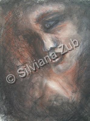 Silvianas Artwork - Dreaming Of Fire - Crayon Charcoal On Paper