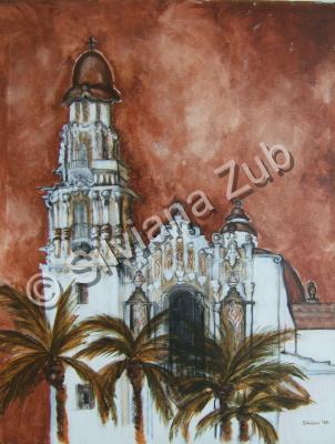 Silvianas Artwork - Spanish Cathedral - Acrylic On Canvas