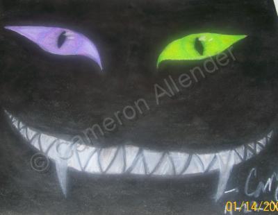 Charactors Of The Twisted Mind - The Feline Soul - Oil Pastel