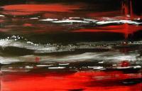 Lava - Acrylic Paintings - By Roya Gharavi, Nature Painting Artist