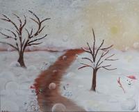 Winter Wonderland - Acrylic Paintings - By Birman Erika Anna, Fantasy Painting Artist