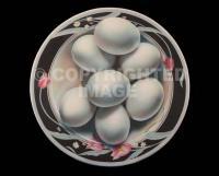 Eggs In The Round - Acrylic On Canvas Paintings - By Jose Luis Quinones, Photorealism Pop Painting Artist