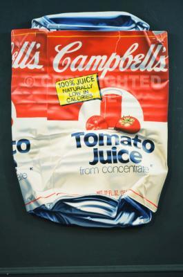 Smashed Objects - Campbells Tomato Juice - Oil On Canvas