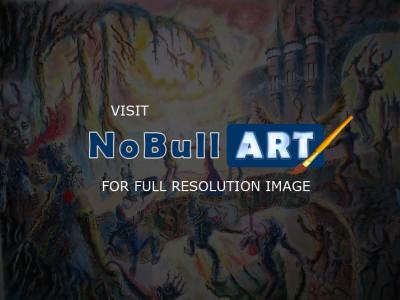Robs Grail Art - Jazzophia - Tragic Muse - Ink  Acrylic Wash