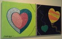 The Heart Collection - Happy Hearts - Acrylics And Puffy Paint