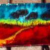 Red Grass - Acrylic Paintings - By Nola Tresslar, Landscape Painting Artist