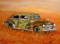 Vehicles - 1948 Chevy Fleetline - Oil On Canvas