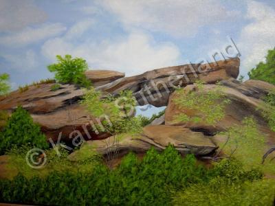 Landscapes - The Rock Garden Of Palo Duro Canyon - Oil On Canvas