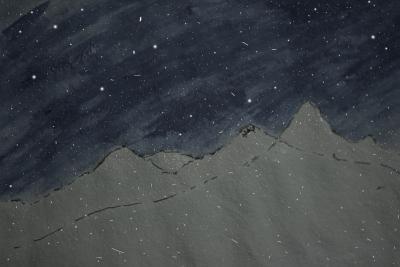 Distinct - Stars Or Snow - Water Colors And Digital
