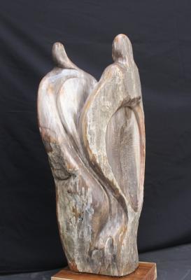 Art Sculpture - Indonesia Petrified Wood Sculpture - Petrified Wood