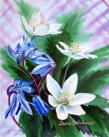 Spring Flowers - Watercolor Paintings - By Artist Irina Sztukowski, Realism Painting Artist