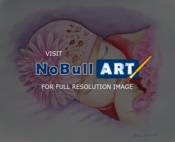 Portraits - Sleeping Baby - Watercolor