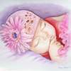Sleeping Baby - Watercolor Paintings - By Artist Irina Sztukowski, Realism Painting Artist