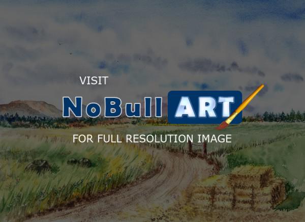 Landscapes - Landscape Saint Johns Ranch Of Mountain Shasta - Watercolor