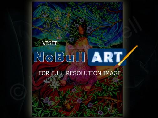 Kingfisher - Pearl Moonblack Magic - Oil On Canvas