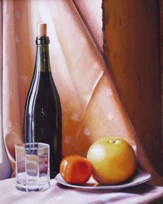 My Paintigs - A Bottle Of San Deni Mandarin And Grapefruit - Oil On Cardboard 400X500 Mm