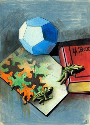 Fantasy - Imitation Escher Mc - Wax Crayons On Paper 294 X 404