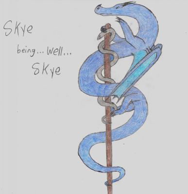 Story Art - Skye Being Skye - Colored Pencils And Paper