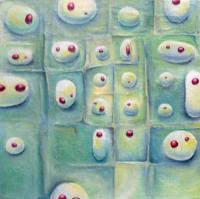 Plant Cells - Mixed Media Paintings - By Amanda Van Buren, Abstract Painting Artist