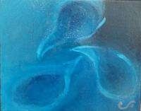 P Blue - Acrylic Paintings - By Cecilia Knox, Abstract Painting Artist