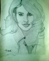 Bipasha Basu - 2B 3B Pencils And Eraser Drawings - By Mirza Hammad, Rendumly Drawing Artist