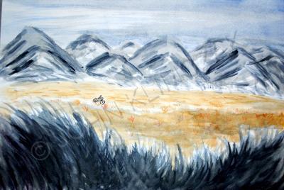 H20 - Over The Hill - Watercolor