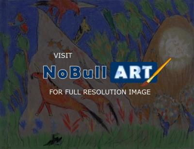 My Artworks - Indian Unicorns - Pastel Marker Acryls